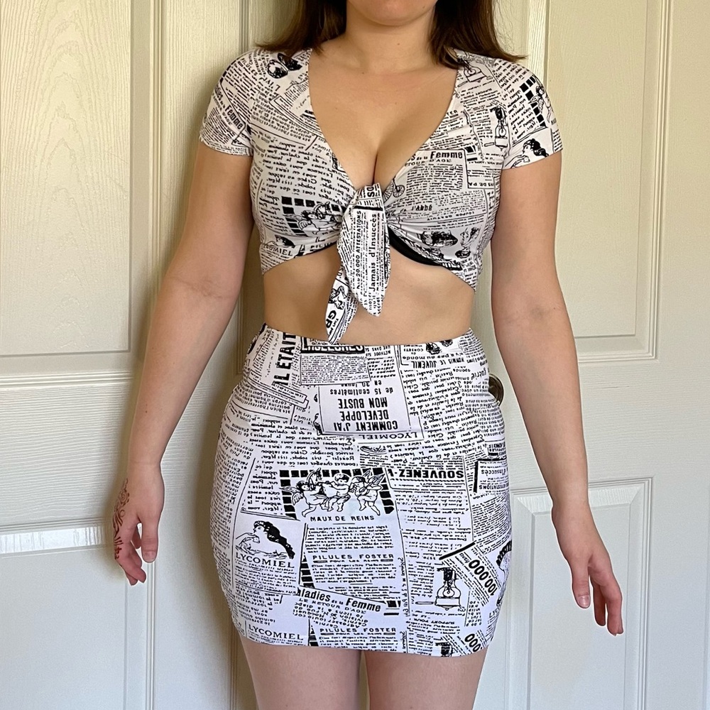 Newsprint Festival Co-ord Skirt Set